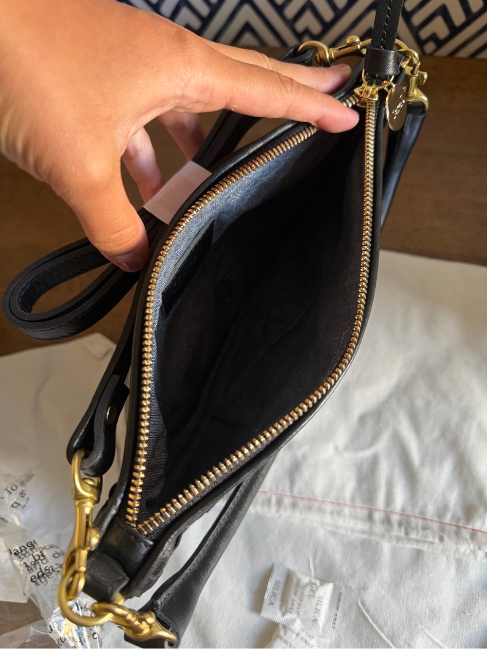 Clare V. Petit Moyen Bag (Black Woven) - Picture 9 of 10